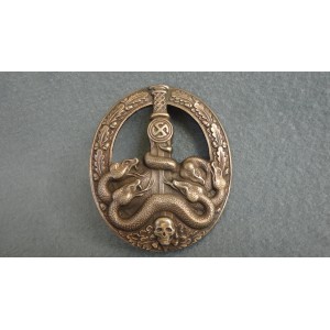 WW2 SS Anti - Partisan Badge - in Bronze